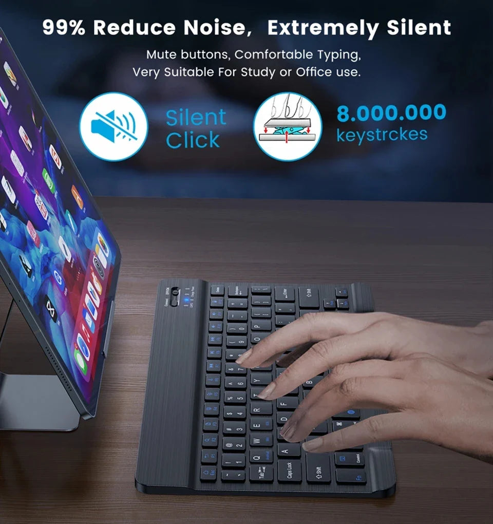 NNEOBA Bluetooth Wireless Keyboard & Mouse Combo para iPad Mac PC