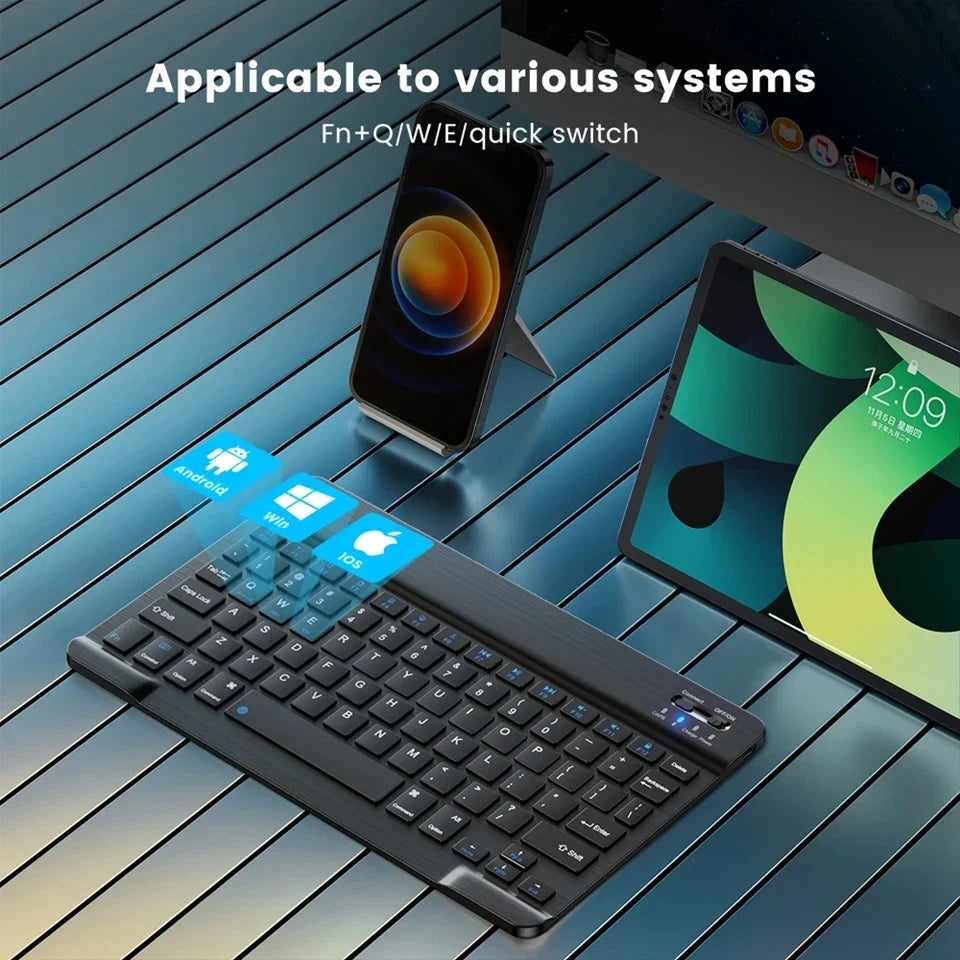 NNEOBA Bluetooth Wireless Keyboard & Mouse Combo para iPad Mac PC